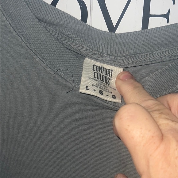 👜Comfort Colors Gray Graphic T-Shirt - Size Large - Picture 3 of 5
